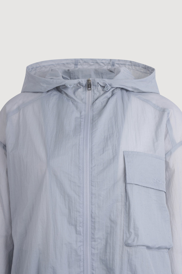 LUCKY CHOUETTE - 점퍼 - Chouetties by LUCKY CHOUETTE_Nylon Hood Jumper (light blue)