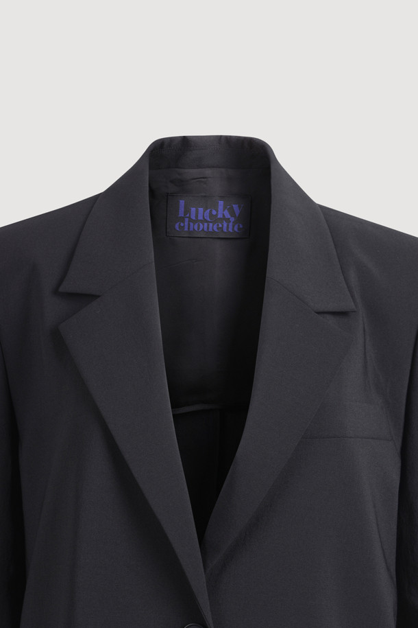 LUCKY CHOUETTE - 자켓 - Poly Single Half Sleeve Jacket (black)