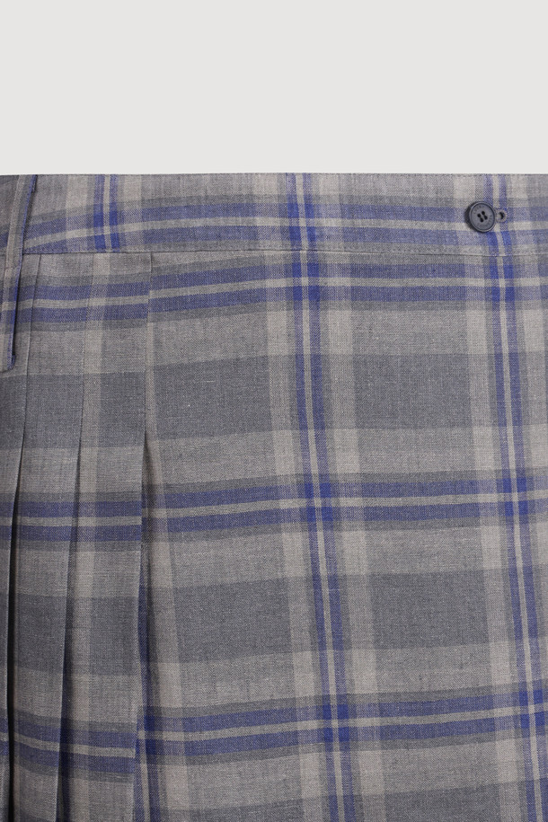 LUCKY CHOUETTE - 미니스커트 - Check Mix Mini Wrap Skirt (multi color)