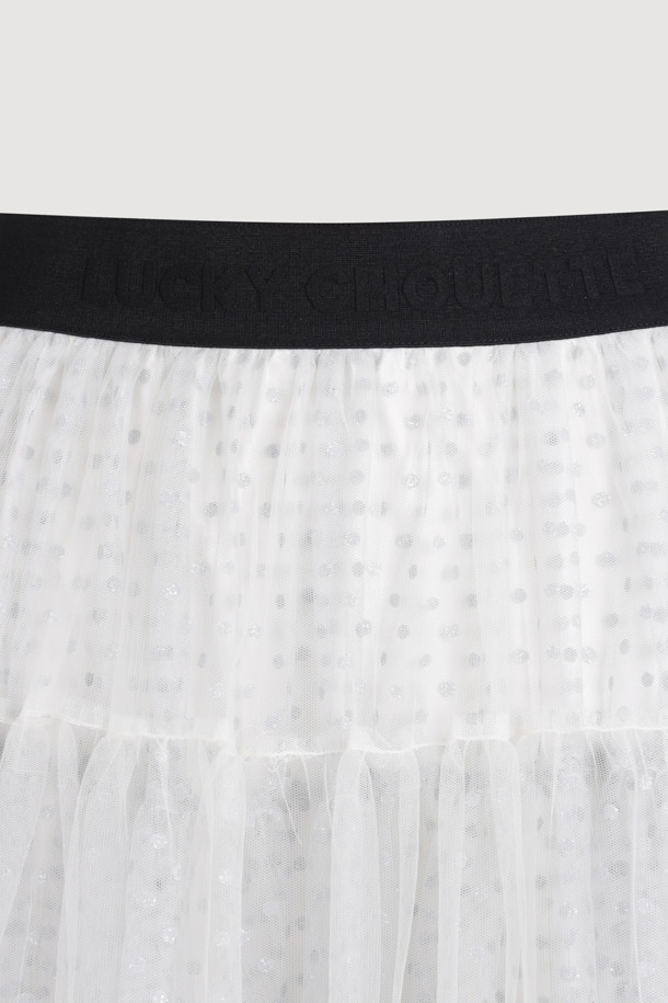 LUCKY CHOUETTE - 미디스커트 - [Holiday Edition] Shirring Point Banding Midi Skirt (Ivory)