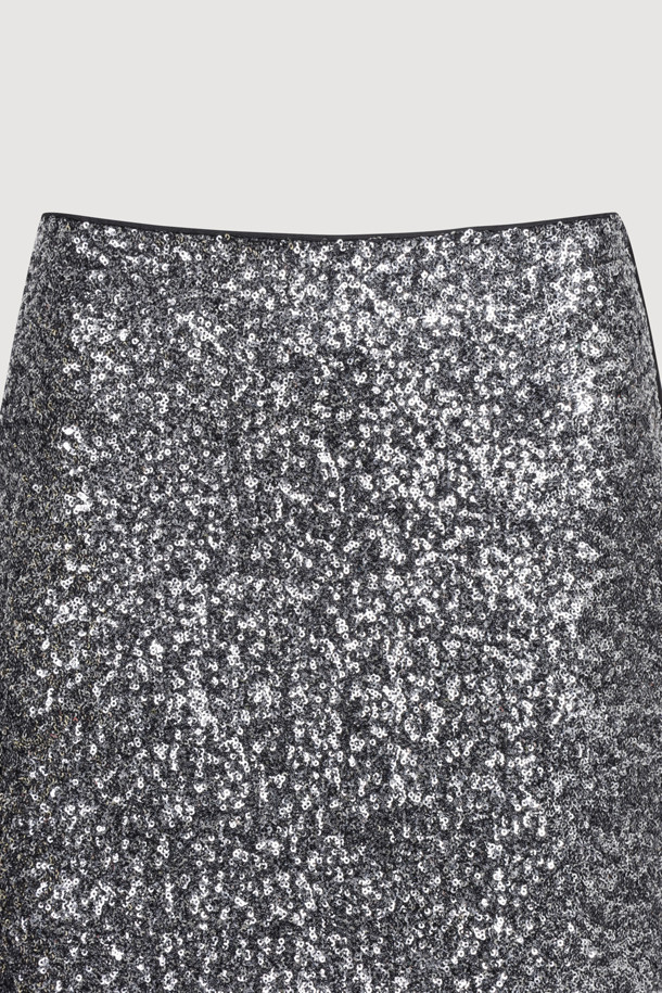 LUCKY CHOUETTE - 미니스커트 - [Holiday Edition] Spangled Mini Skirt (silver)