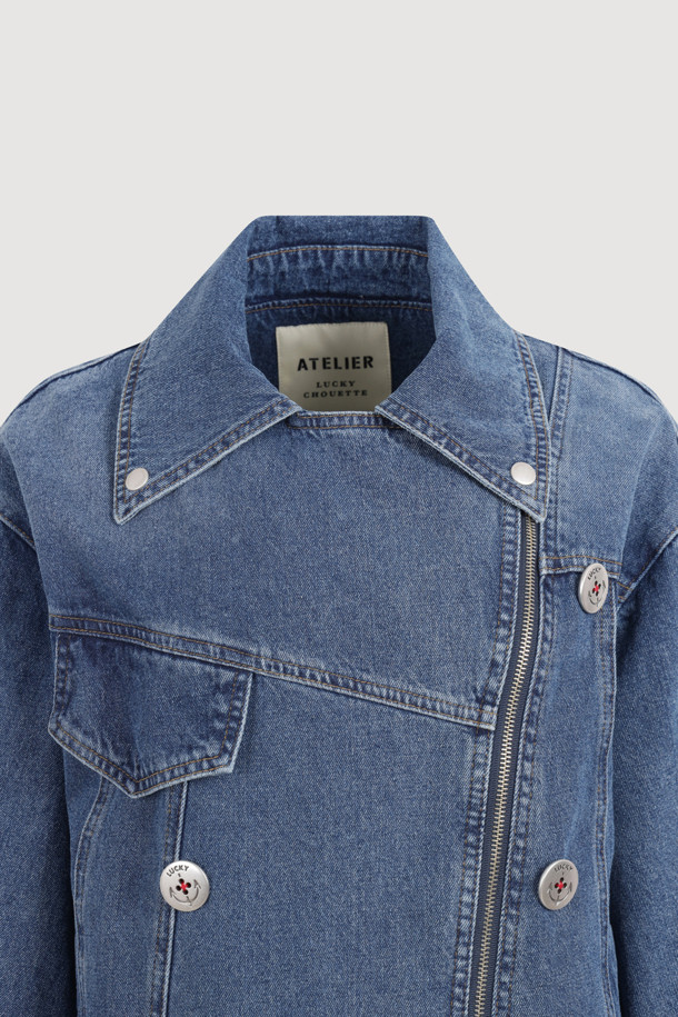 LUCKY CHOUETTE - 자켓 - [Atelier] Denim Biker Jacket (blue)