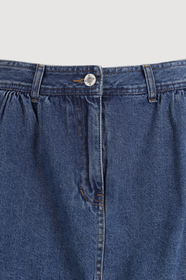 LUCKY CHOUETTE - 데님 - [Atelier] Denim Volume Mini Skirt (blue)