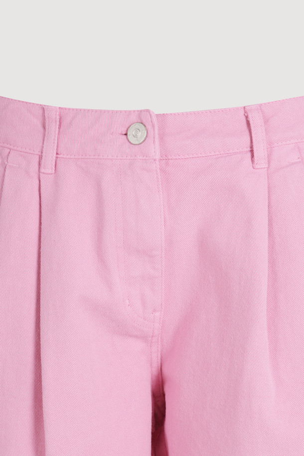 LUCKY CHOUETTE - 데님 - Two-tuck Dying Denim Pants (pink)