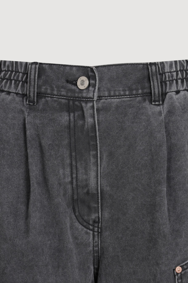 LUCKY CHOUETTE - 롱/미디팬츠 - Out Pocket Jogger Denim Pants (grey)