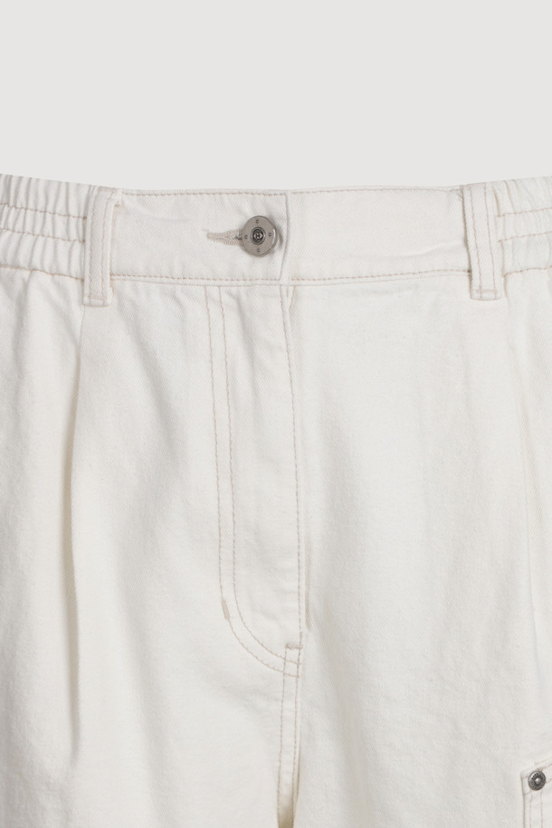 LUCKY CHOUETTE - 롱/미디팬츠 - Out Pocket Jogger Denim Pants (ivory)