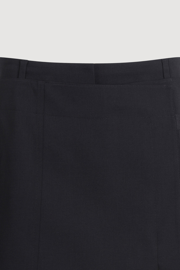 LUCKY CHOUETTE - 롱/미디팬츠 - Detachable Wrap Detail Pants (black)