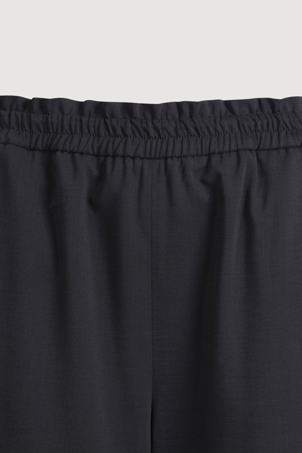 LUCKY CHOUETTE - 롱/미디팬츠 - Side Colored Banding Pants (dark grey)