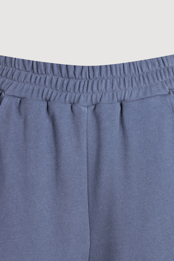 LUCKY CHOUETTE - 롱/미디팬츠 - Frill-pointed Jersey Banding Pants (blue)