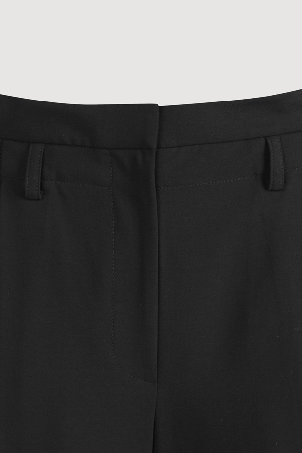 LUCKY CHOUETTE - 롱/미디팬츠 - Sideband Pintuck Wide Pants (black)