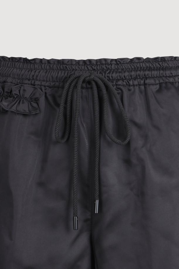 LUCKY CHOUETTE - 쇼트팬츠 - Frill Point Banding Midi Pants (black)