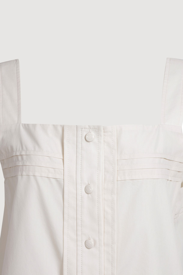 LUCKY CHOUETTE - 블라우스 - Sleeveless Pin Tuck Blouse (ivory)