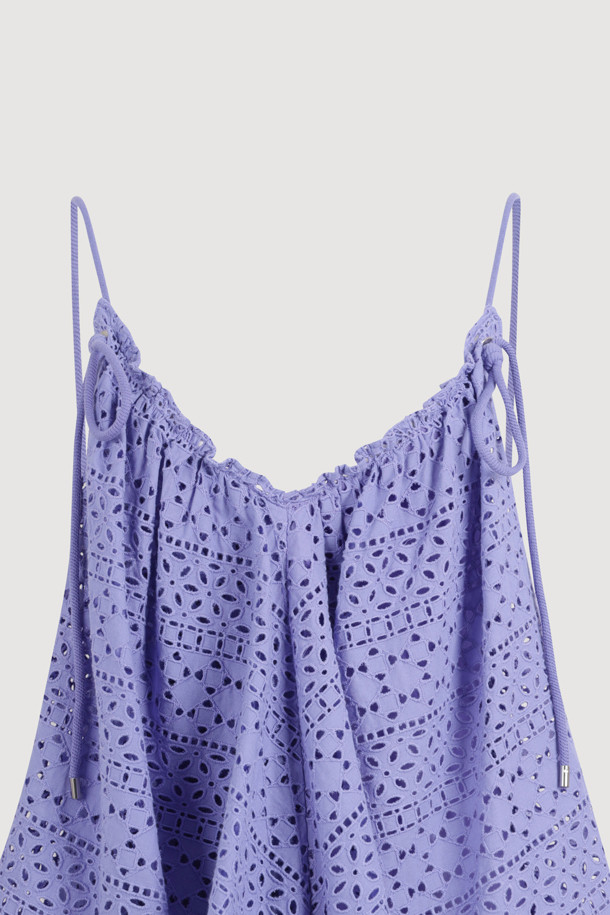 LUCKY CHOUETTE - 블라우스 - [Atelier] Eyelet Lace Top (violet)