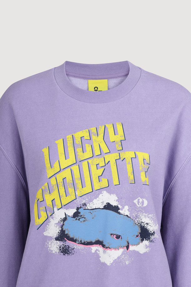 LUCKY CHOUETTE - 스웻셔츠 - Chouette Point Sweat T-shirt (violet)