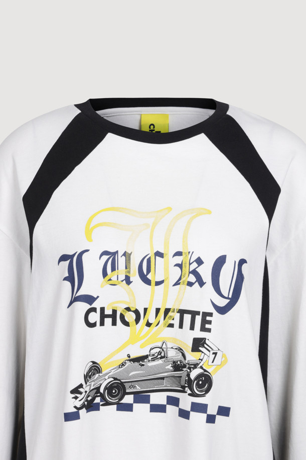 LUCKY CHOUETTE - 긴소매 티셔츠 - Coloring Point Long-sleeve T-shirt  (white)