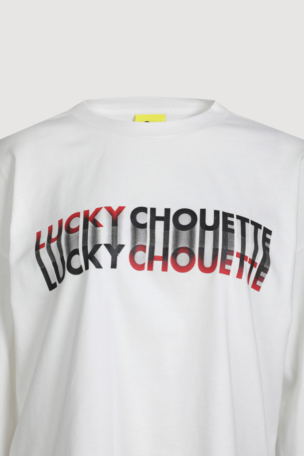 LUCKY CHOUETTE - 긴소매 티셔츠 - Printed Cropped Long-sleeved T-shirt  (white)