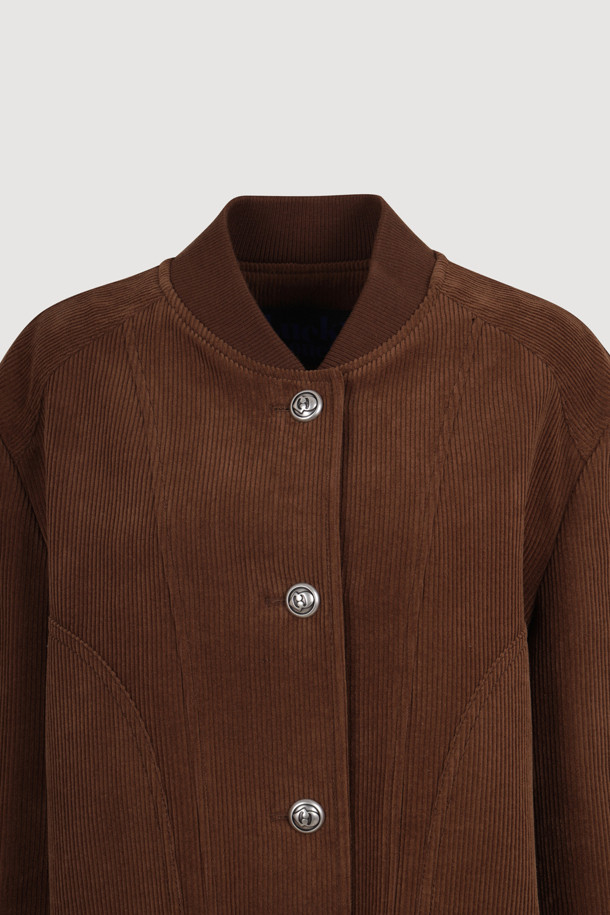 LUCKY CHOUETTE - 점퍼 - Neck Rib Corduroy Jumper (brown)