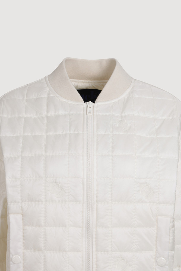 LUCKY CHOUETTE - 패딩 - Emblem Quilting Padded Jumper (ivory)