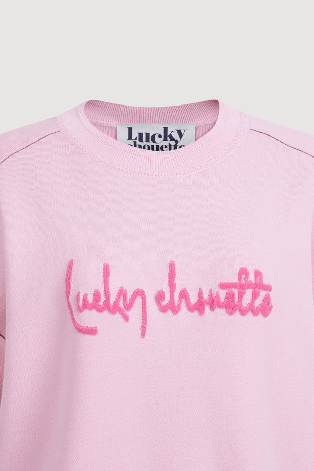 LUCKY CHOUETTE - 스웨터 - Letter Point Pullover (light pink)