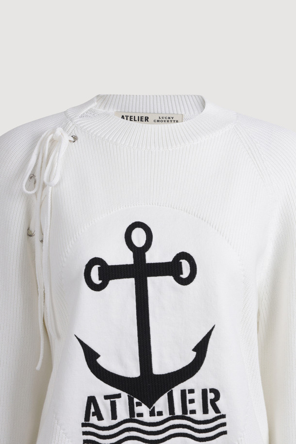 LUCKY CHOUETTE - 스웨터 - [Atelier] Big Anchor Point Pullover (ivory)