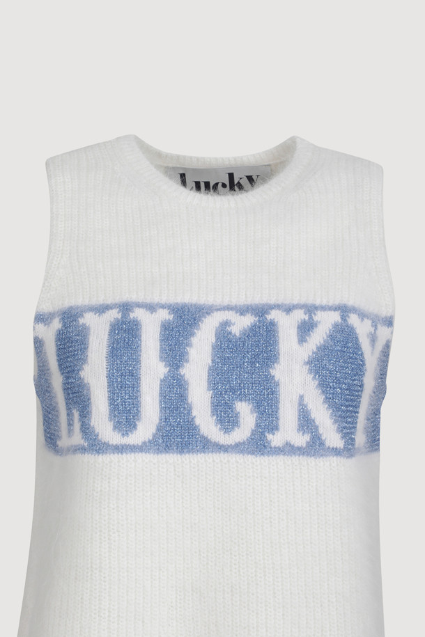 LUCKY CHOUETTE - 스웨터 - [Holiday Edition] Angora Sleeveless Knit Pullover (ivory)