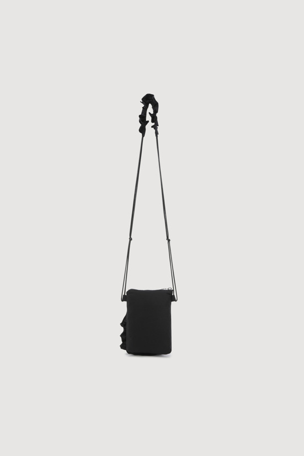 LUCKY CHOUETTE - 크로스백 - Frill Decoration Mini Cross Bag (black)