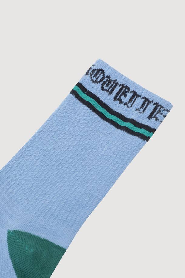 LUCKY CHOUETTE - 양말 - Lettering Socks (bule)