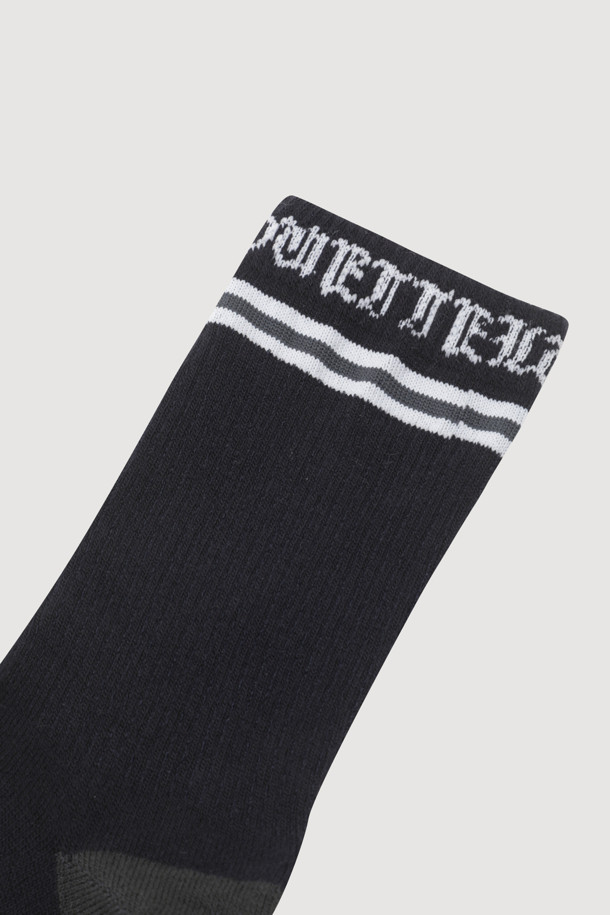 LUCKY CHOUETTE - 양말 - Lettering Socks (dark navy)