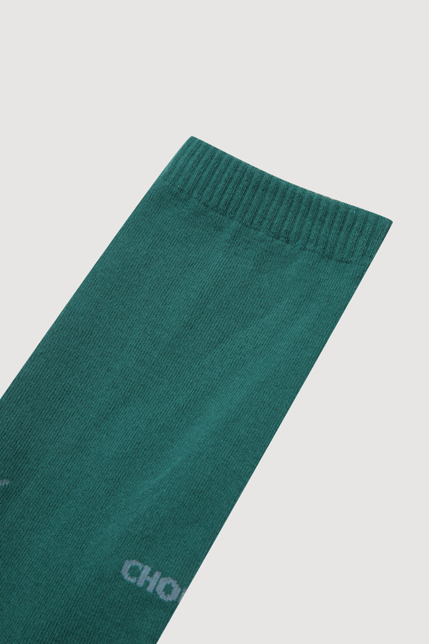 LUCKY CHOUETTE - 양말 - Lettering Basic Socks (green)