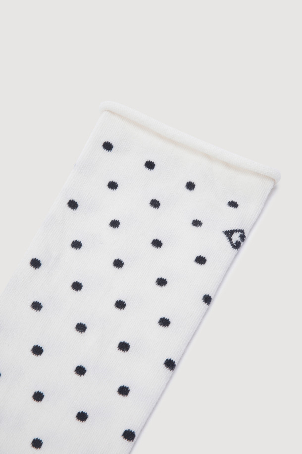 LUCKY CHOUETTE - 양말 - A-Dot Knee-Socks (ivory)