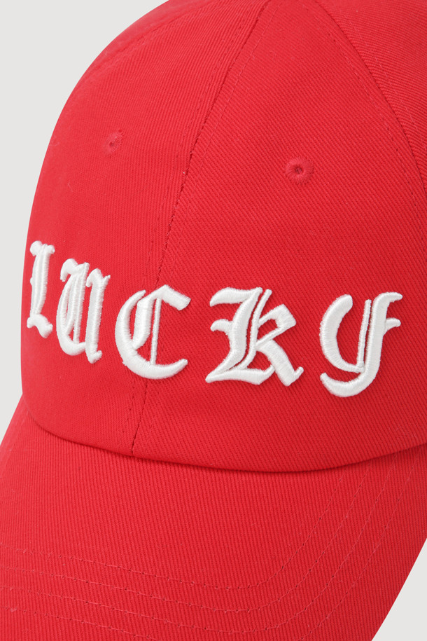 LUCKY CHOUETTE - 모자 - Lettering Ball Cap (red)