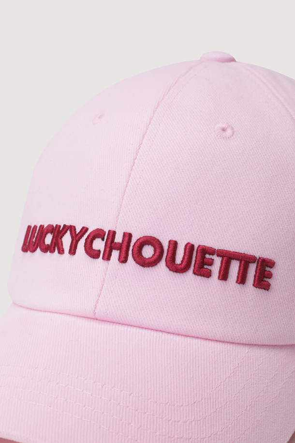 LUCKY CHOUETTE - 모자 - Lettering Embroidery Color Ball Cap (pink)