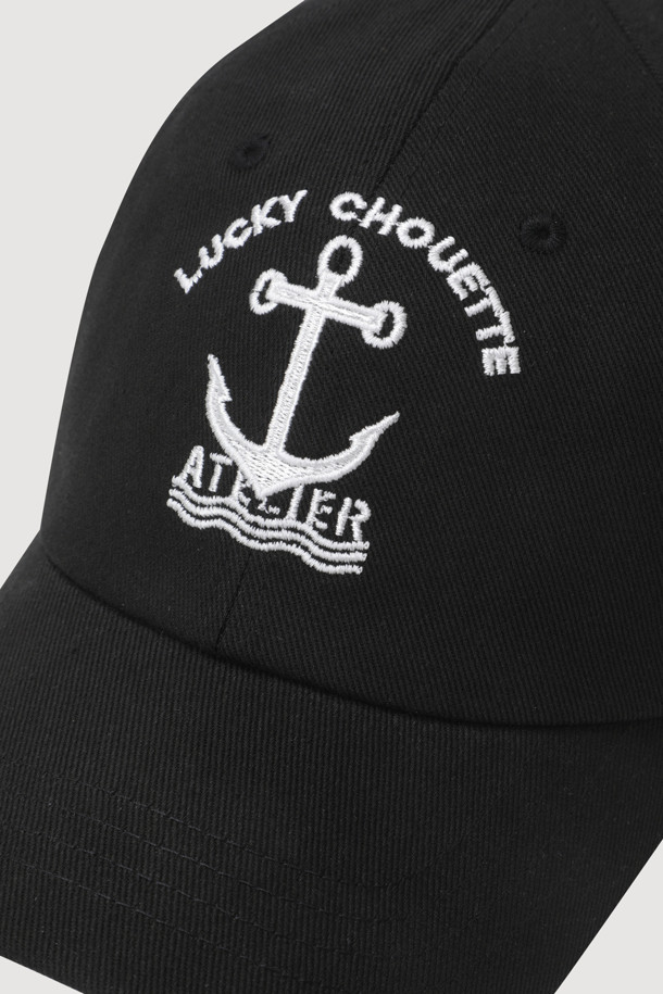 LUCKY CHOUETTE - 모자 - A-Embroidery Point Ball Cap (black)