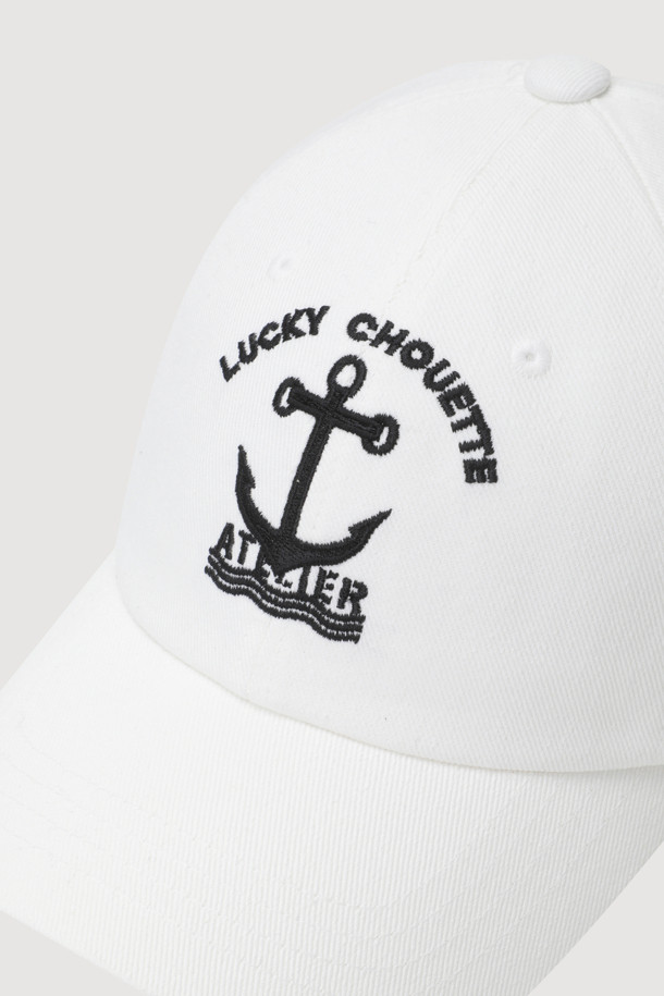 LUCKY CHOUETTE - 모자 - A-Embroidery Point Ball Cap (white)