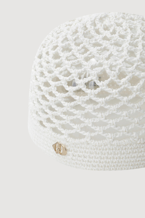 LUCKY CHOUETTE - 모자 - A-Emblem Kint Fabric Hat (ivory)