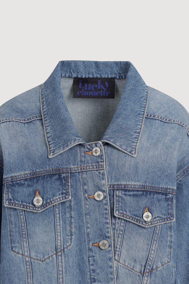 LUCKY CHOUETTE - 점퍼 - Loose Fit Denim Jacket (blue)