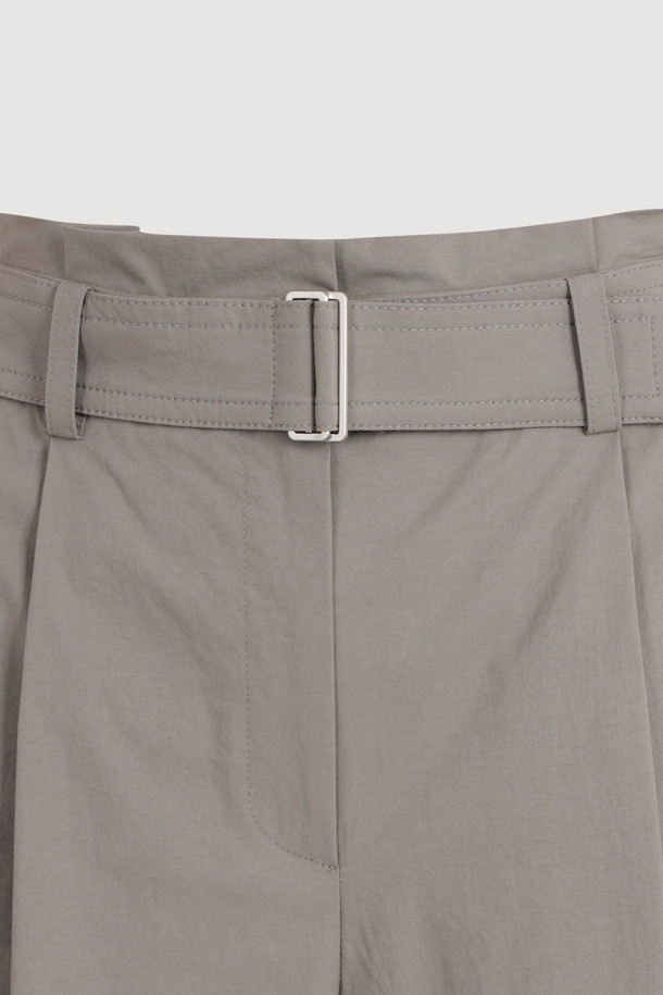 LUCKY CHOUETTE - 스커트/팬츠 - 2 Pintuck Banding Belt Wide Pants (khaki)