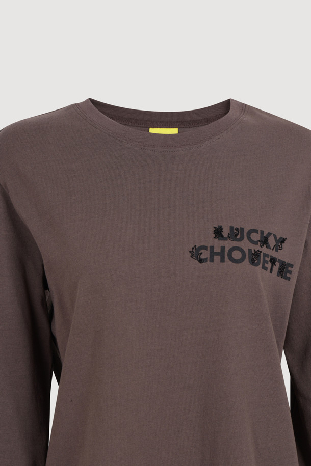 LUCKY CHOUETTE - 티셔츠 - Solid Long-sleeved T-Shirt