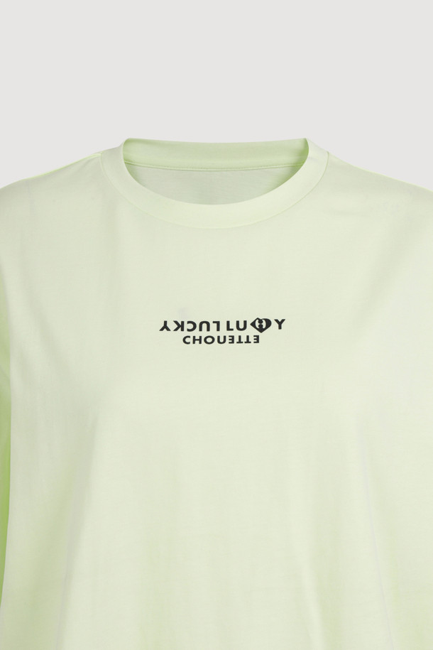 LUCKY CHOUETTE - 티셔츠 - Solid Logo Long Short-sleeved T-Shirt