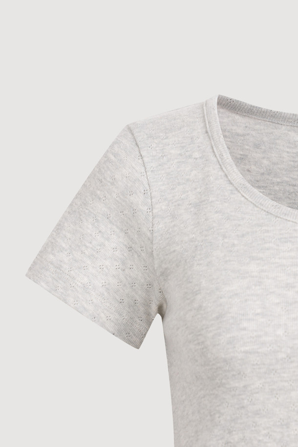 LUCKY CHOUETTE - 반소매 티셔츠 - Chouetties by LUCKY CHOUETTE_Baby Fit Half Sleeve T-shirt (melange grey)