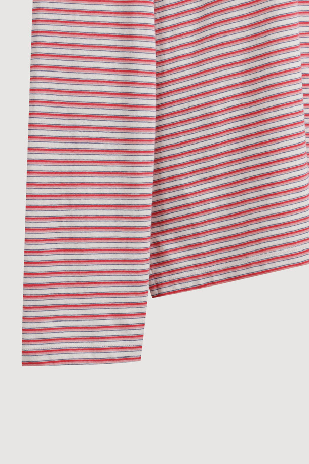 LUCKY CHOUETTE - 긴소매 티셔츠 - Chouetties by LUCKY CHOUETTE_Stripe PK Long T-shirt (pink)