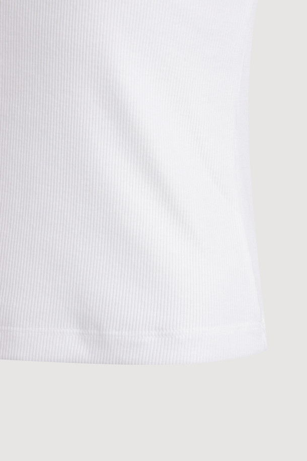 LUCKY CHOUETTE - 민소매티셔츠 - Chouetties by LUCKY CHOUETTE_Ribbon Point Sleeveless T-shirt (white)