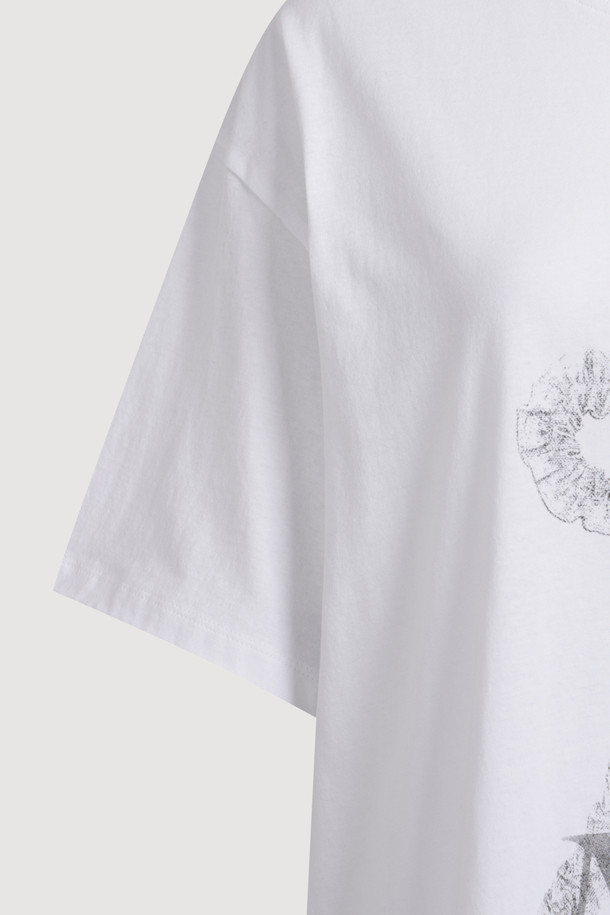 LUCKY CHOUETTE - 반소매 티셔츠 - Chouetties by LUCKY CHOUETTE_Graphic Semi Over Fit Half Sleeve T-shirt (white)