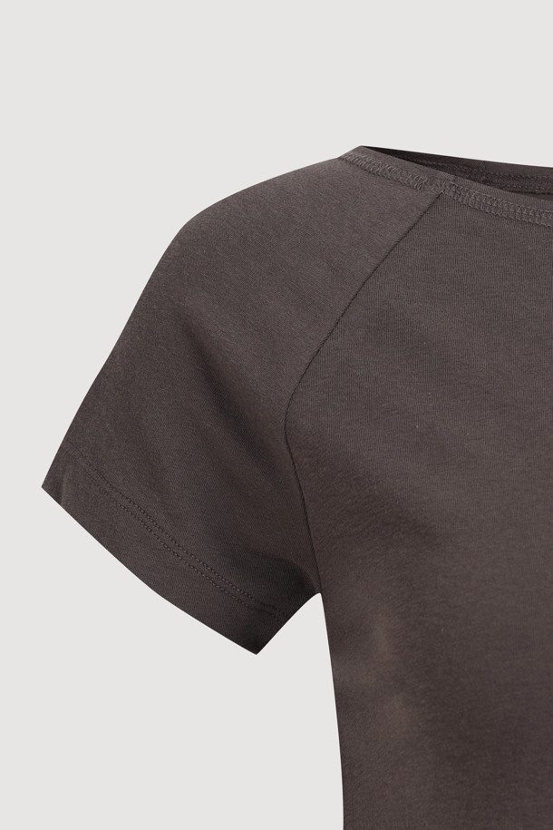 LUCKY CHOUETTE - 반소매 티셔츠 - Chouetties by LUCKY CHOUETTE_Boat Neck Half Sleeve T-shirt (grey)