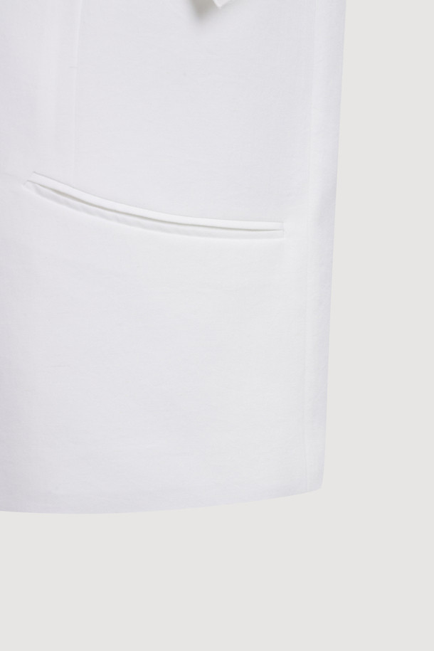 LUCKY CHOUETTE - 자켓 - Pocket Ribbon Single Jacket (ivory)
