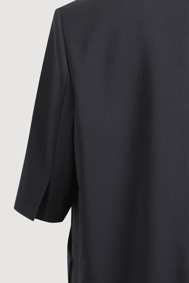 LUCKY CHOUETTE - 자켓 - Poly Single Half Sleeve Jacket (black)