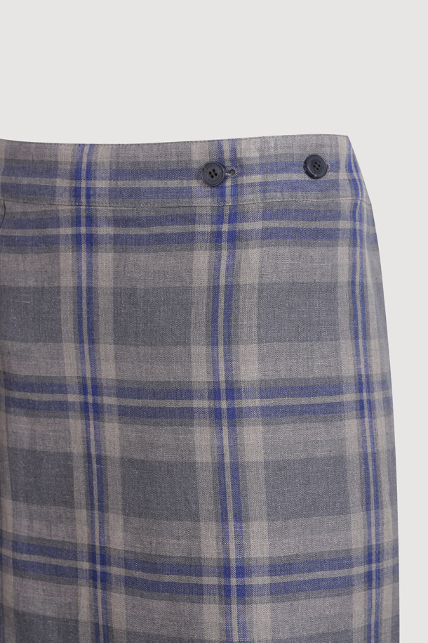 LUCKY CHOUETTE - 미니스커트 - Check Mix Mini Wrap Skirt (multi color)