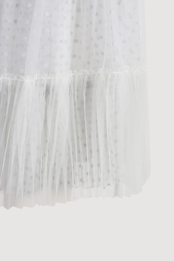 LUCKY CHOUETTE - 미디스커트 - [Holiday Edition] Shirring Point Banding Midi Skirt (Ivory)