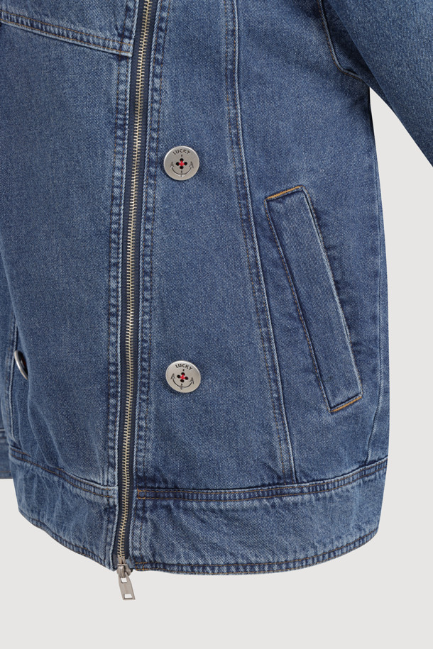 LUCKY CHOUETTE - 자켓 - [Atelier] Denim Biker Jacket (blue)