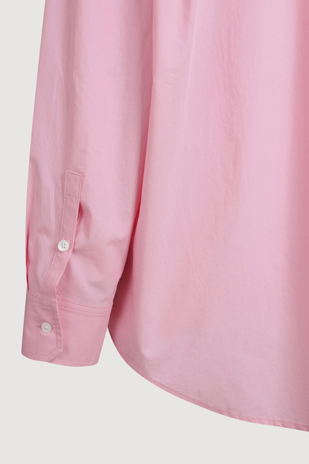 LUCKY CHOUETTE - 블라우스 - Embroidery Point Cotton Shirt Blouse (pink)